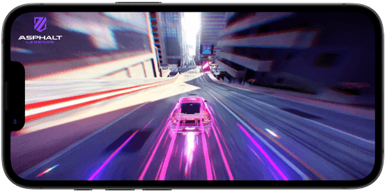 iPhone 17e affichant un jeu de course